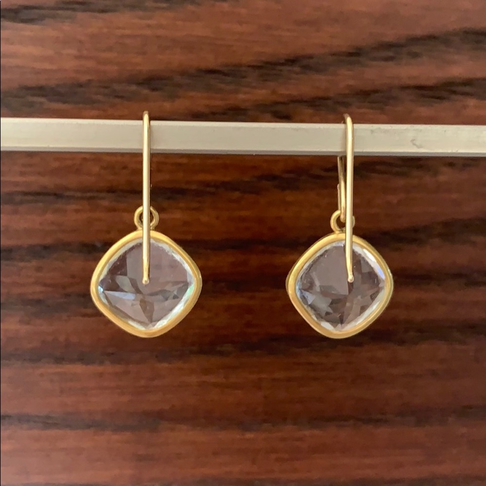 Maria Beaulieu aquamarine earrings, 18k gold - Picture 2 of 7